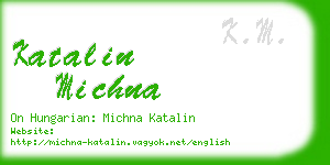 katalin michna business card